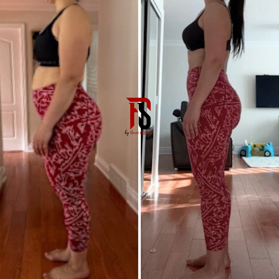 Transformation avant après de face 3